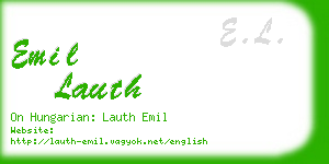 emil lauth business card